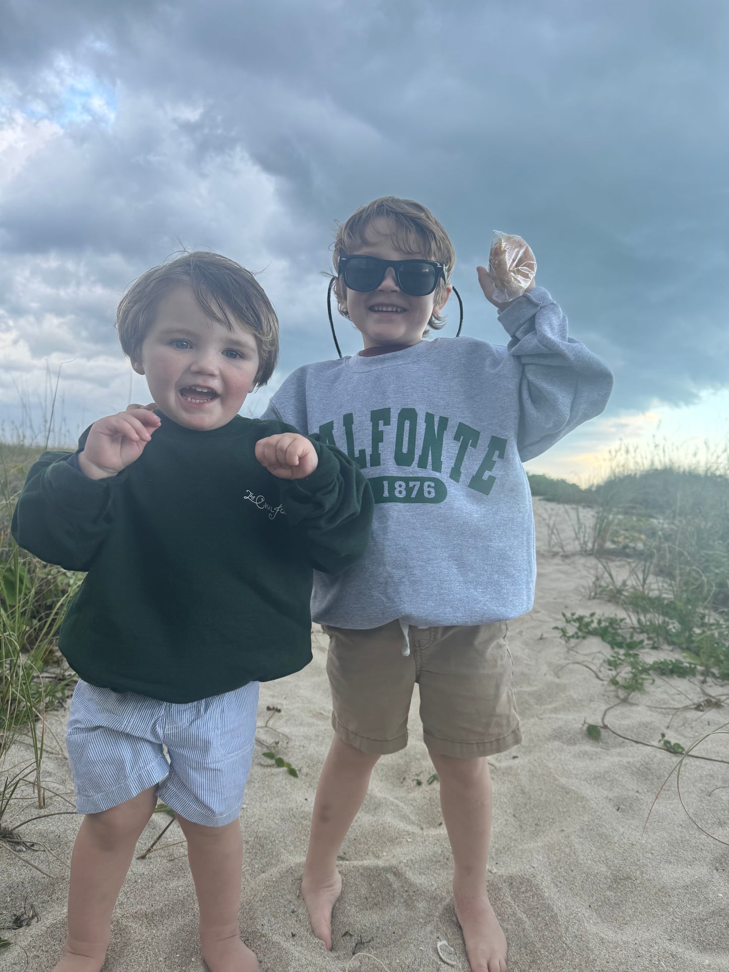 Youth Chalfonte Gray Crewneck Sweatshirt