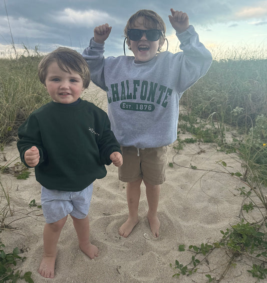 Youth Chalfonte Gray Crewneck Sweatshirt